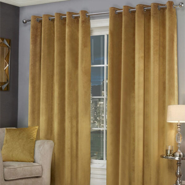 Draperie Yumos 4, simplă, uni, catifea, bej
