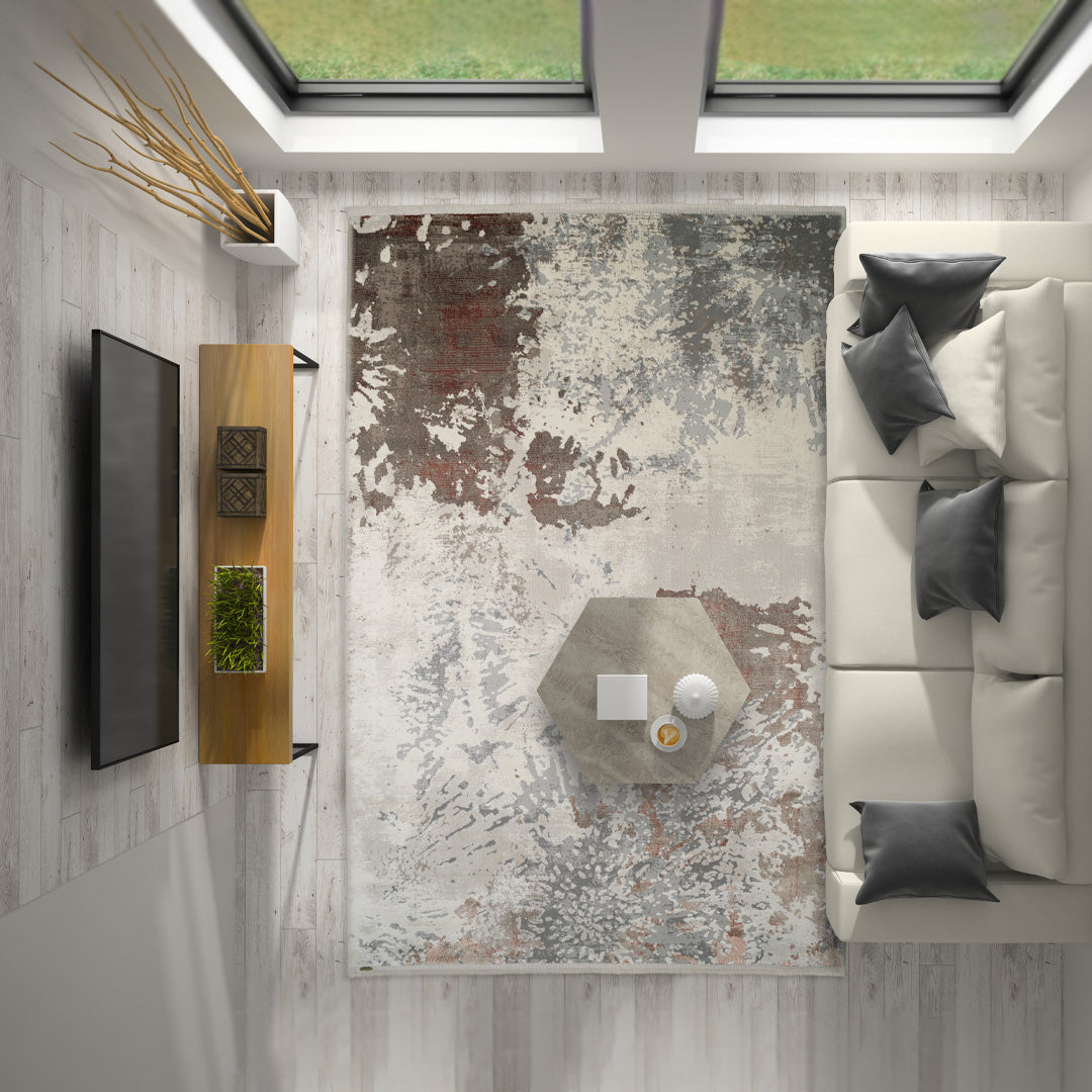 PIERRE CARDIN COZZY Abstract Whispers rug