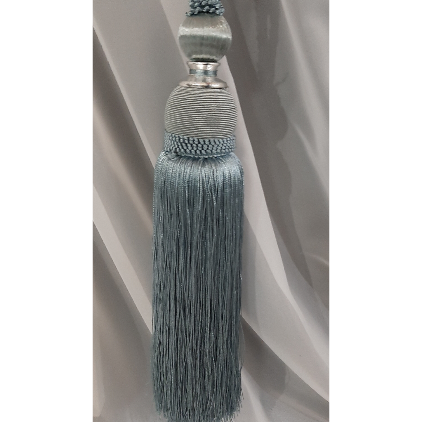 Canaf turcoaz, ciucure decorativ cu șnur pentru perdele și draperii, 72 cm