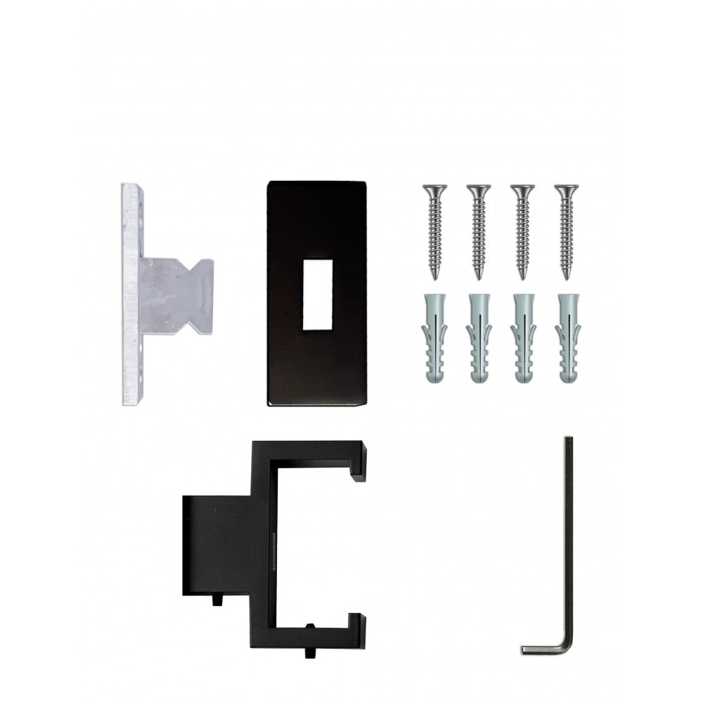 Set sina aluminiu PL negru mat 250 cm (accesorii negre) - prindere tavan