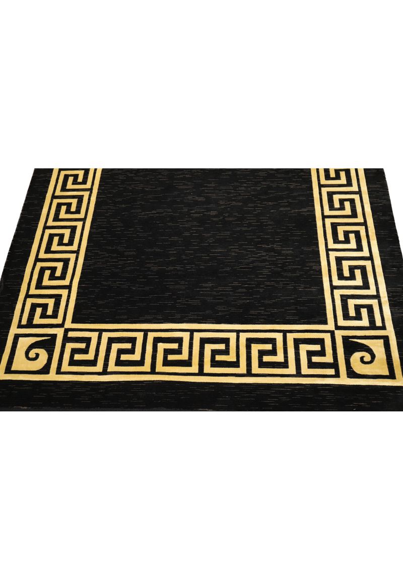 Monet rug, Pierre Cardin, silk, black and gold, 160x230 cm