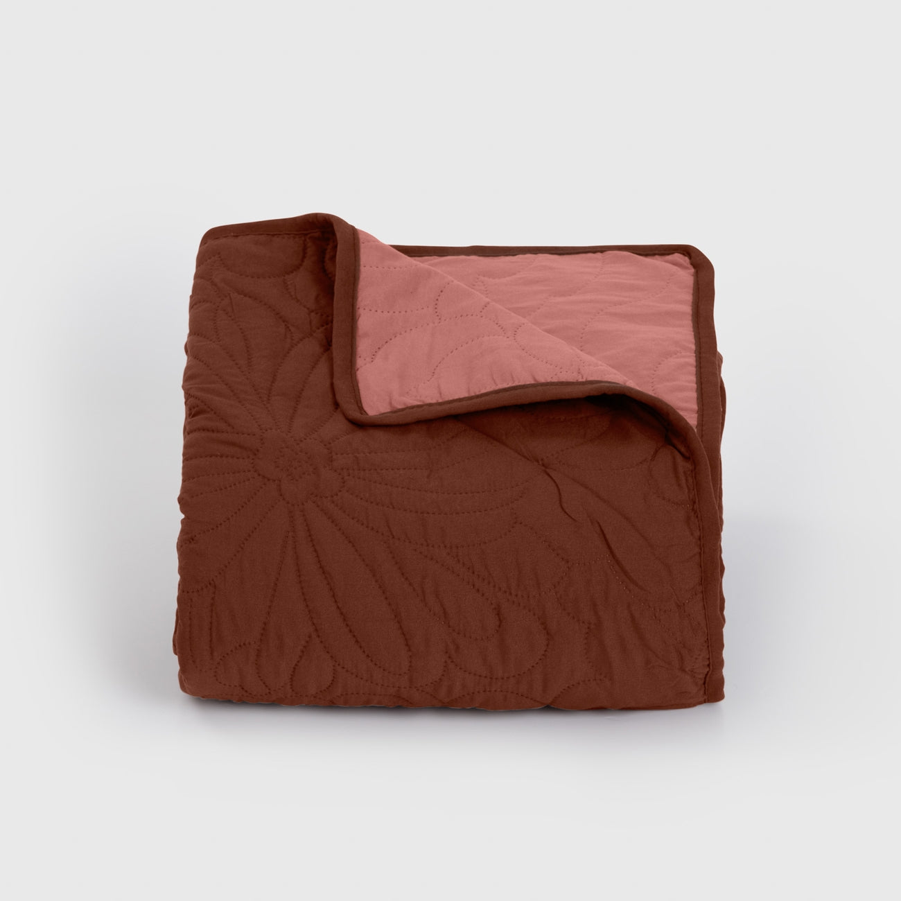 Cuvertura pentru pat FLORENA 160/220 cm maro si piersica