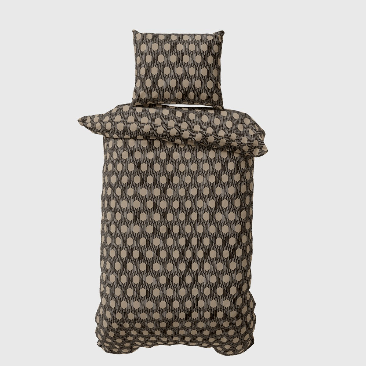 Lenjerie de pat fara cearsaf de pat din bumbac satinat KARERO 2 piese