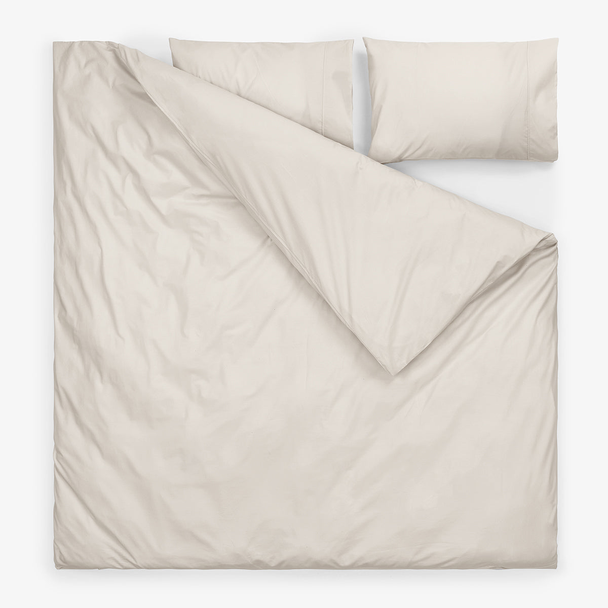 Lenjerie de pat fara cearsaf de pat GRI DESCHIS PERCALE 3 piese