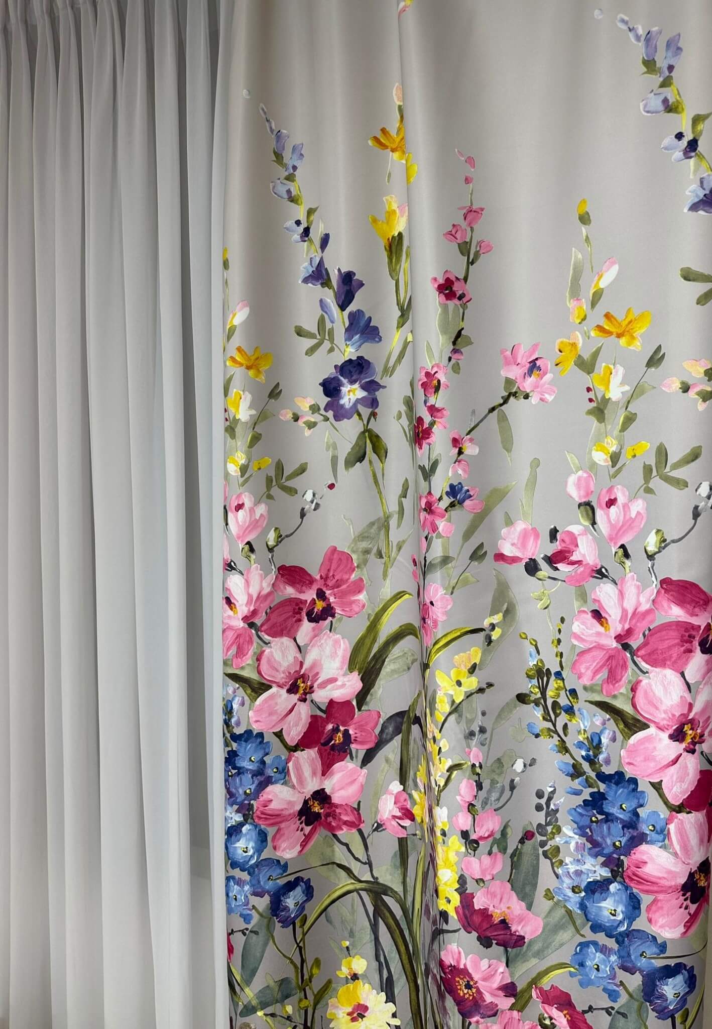 Draperie BKP 7010/V4, dimout, cu model floral