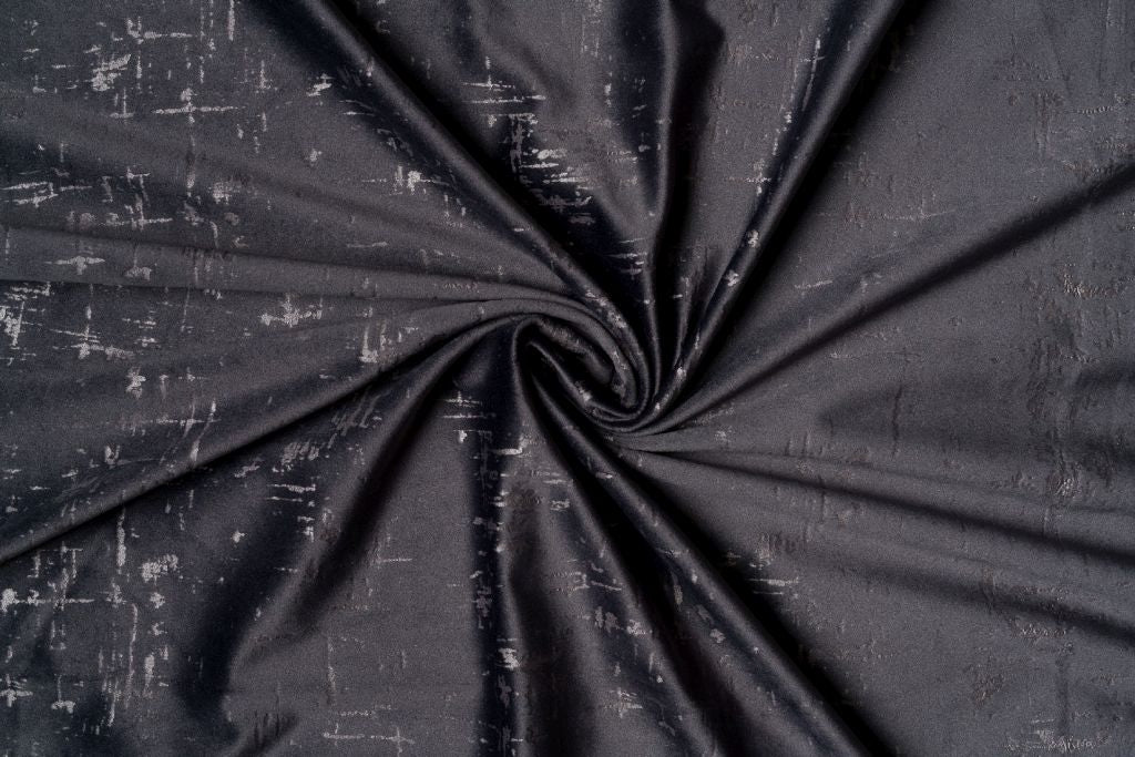 Scento 20 velvet curtain, grey, abstract pattern with shiny iridescence