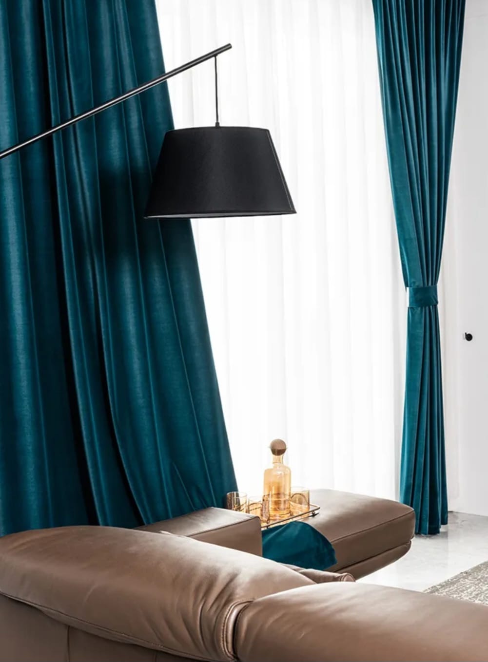 Velvet 809 drapery, turquoise, silk