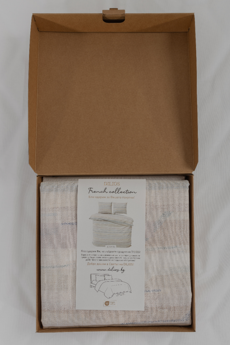 Lenjerie de pat fara cearsaf de pat TEMPERA 100% bumbac ranforce 3 piese