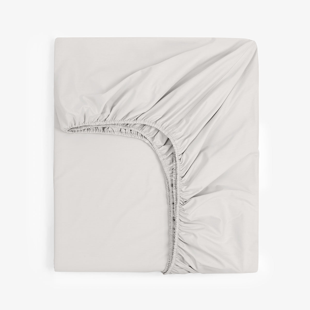 Cearsaf de pat cu elastic GRI DESCHIS PERCALE 200/200/30 cm