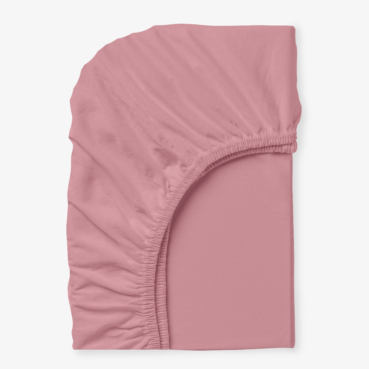 Fitted sheet with elastic DUSTY PINK 90/200/25 cm 100% cotton ranforce