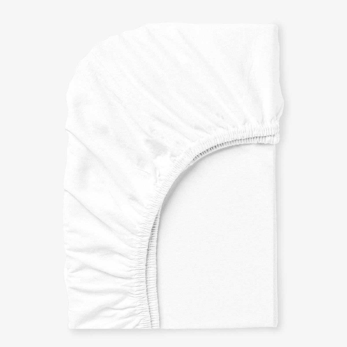 Cearsaf de pat cu elastic ALB 200/200/25 cm 100% bumbac ranforce