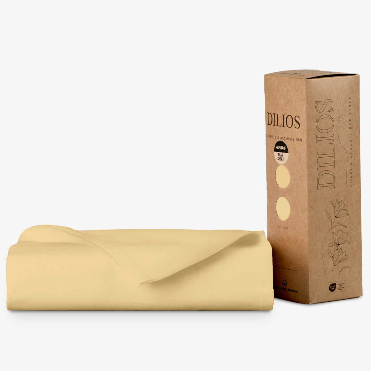 OCRU bed sheet 240/260 cm 100% cotton ranforce