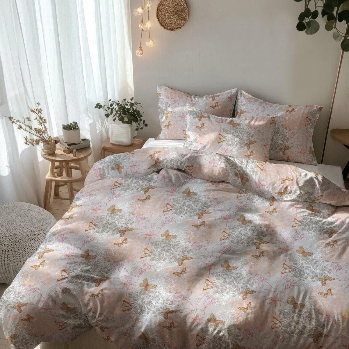 Lenjeria de pat FLORANCE 100% Bumbac Ranforce 3 piese