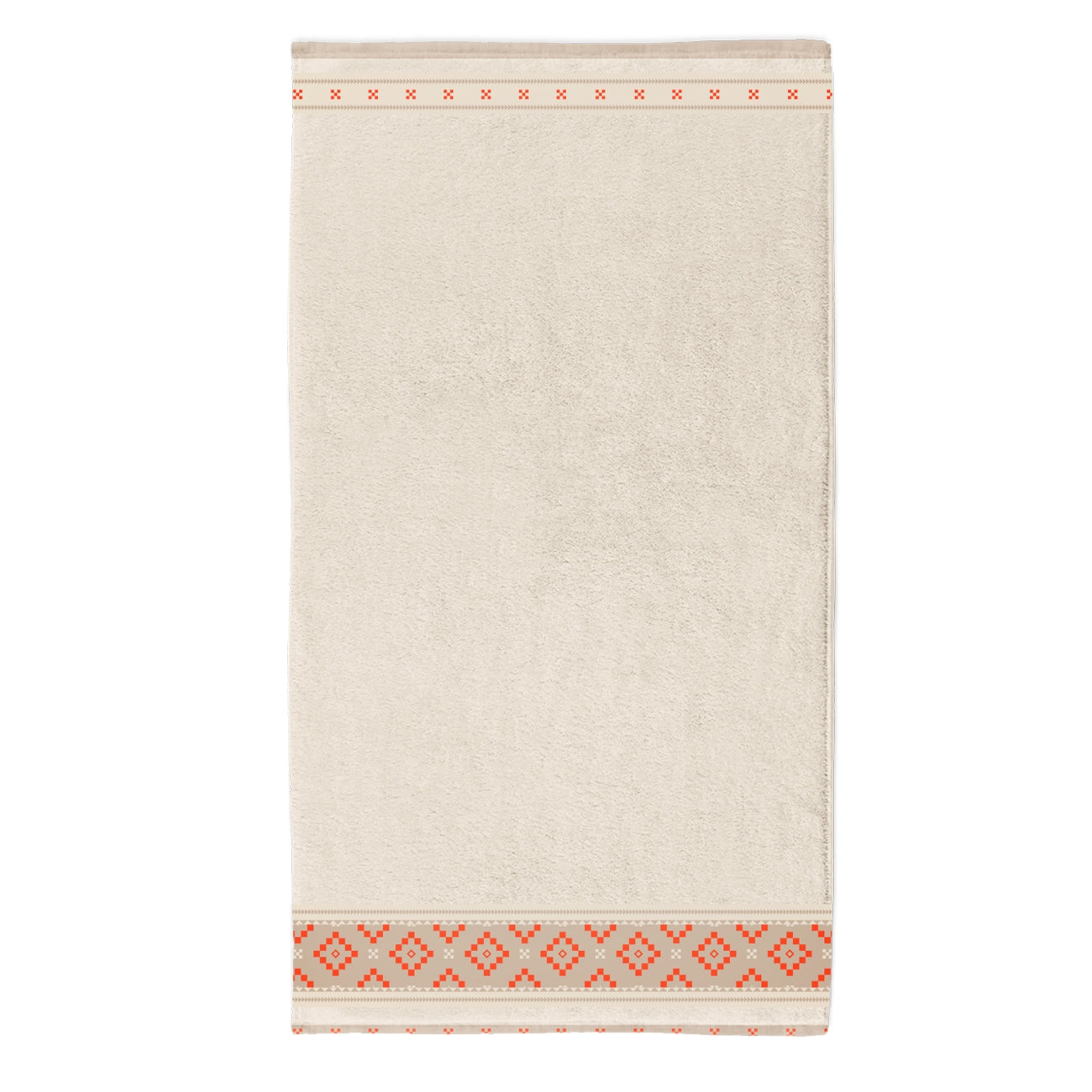 Prosop de baie FOLKLORE ECRU 100% micro bumbac 50/90 cm