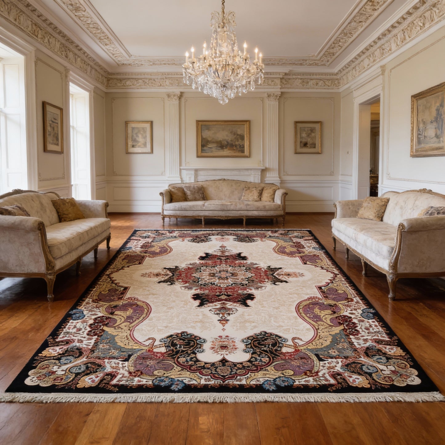 Covor ABRISHIM 3868A Cream Navy