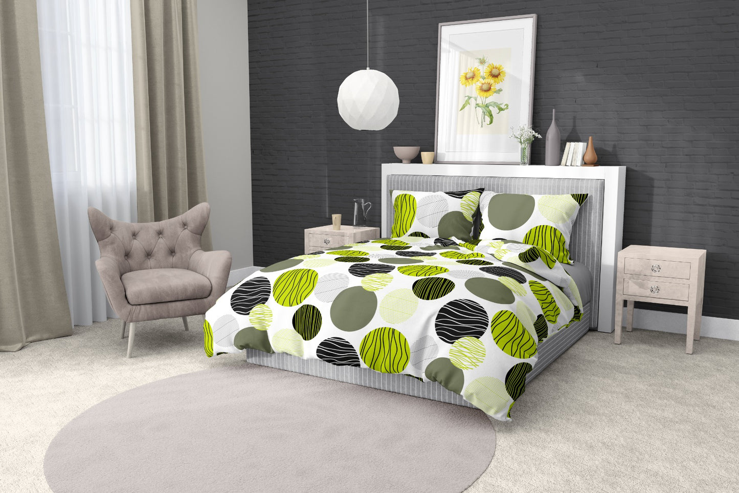 FRESH bed linen without bed sheet 100% Cotton Ranforce 2 pieces