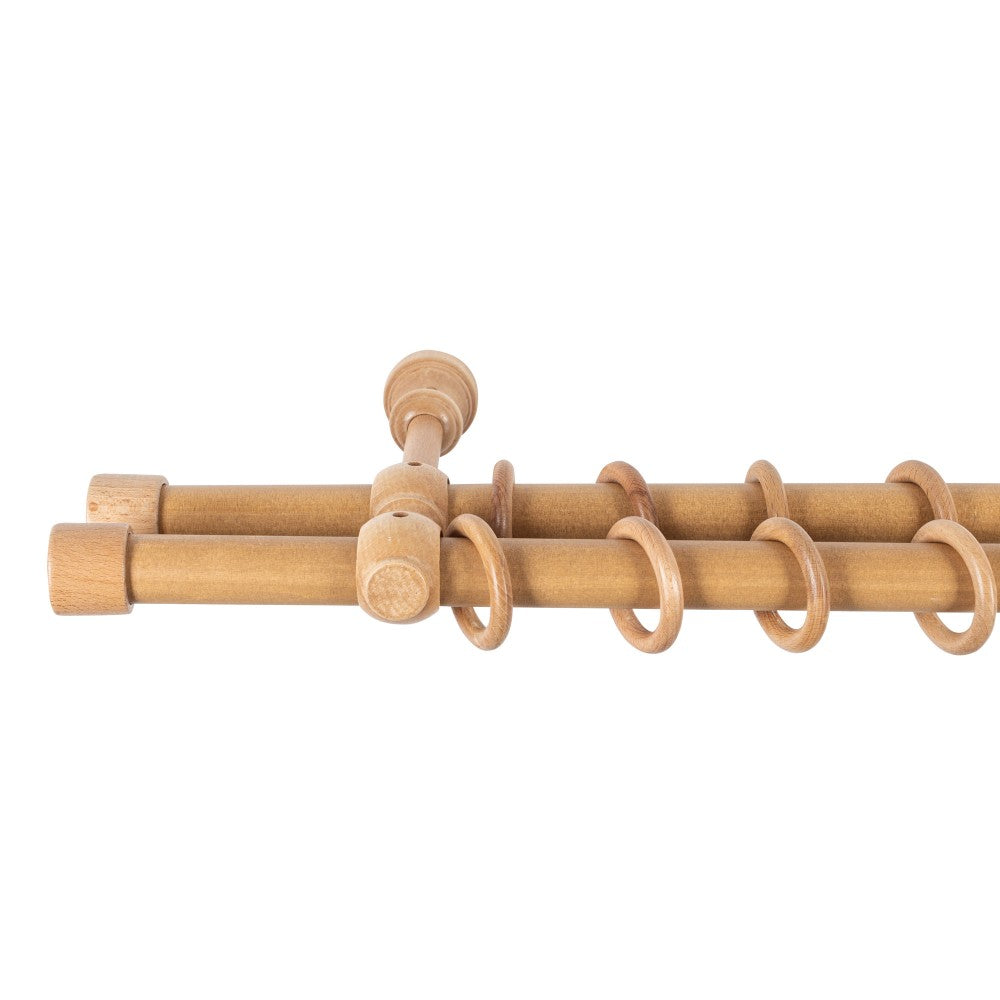 Double solid wood Cafiro gallery, oak shade, 400 cm - COMPLETE KIT