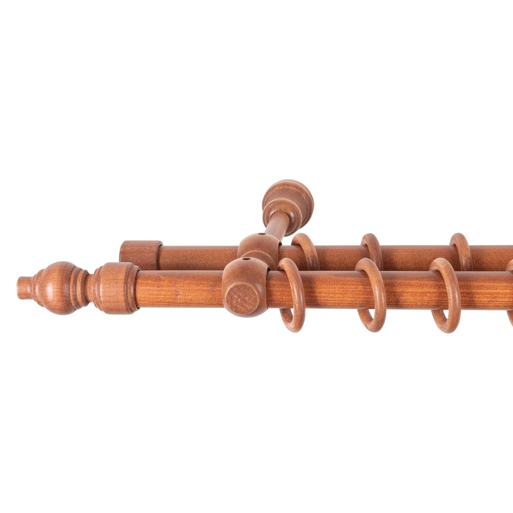 Double gallery solid wood Filigrano, cherry shade, 240 cm - COMPLETE KIT