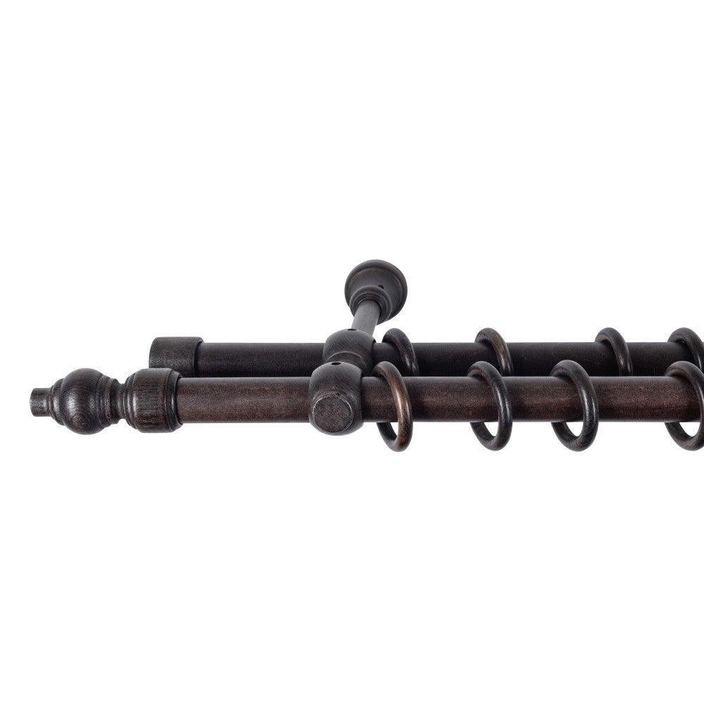 Galerie dubla lemn masiv Filigrano, nuanta wenge, 180 cm - KIT COMPLET