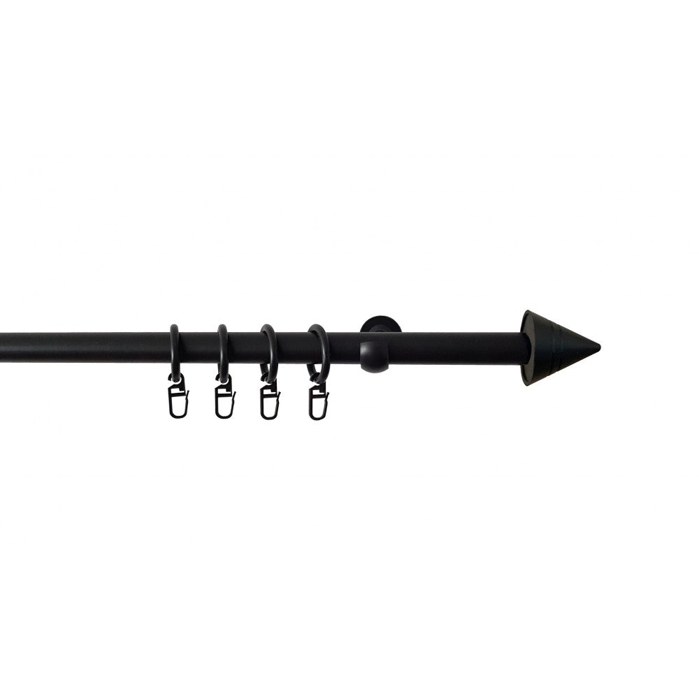 Galerie metal Como, nuanta negru, 160 cm - KIT COMPLET