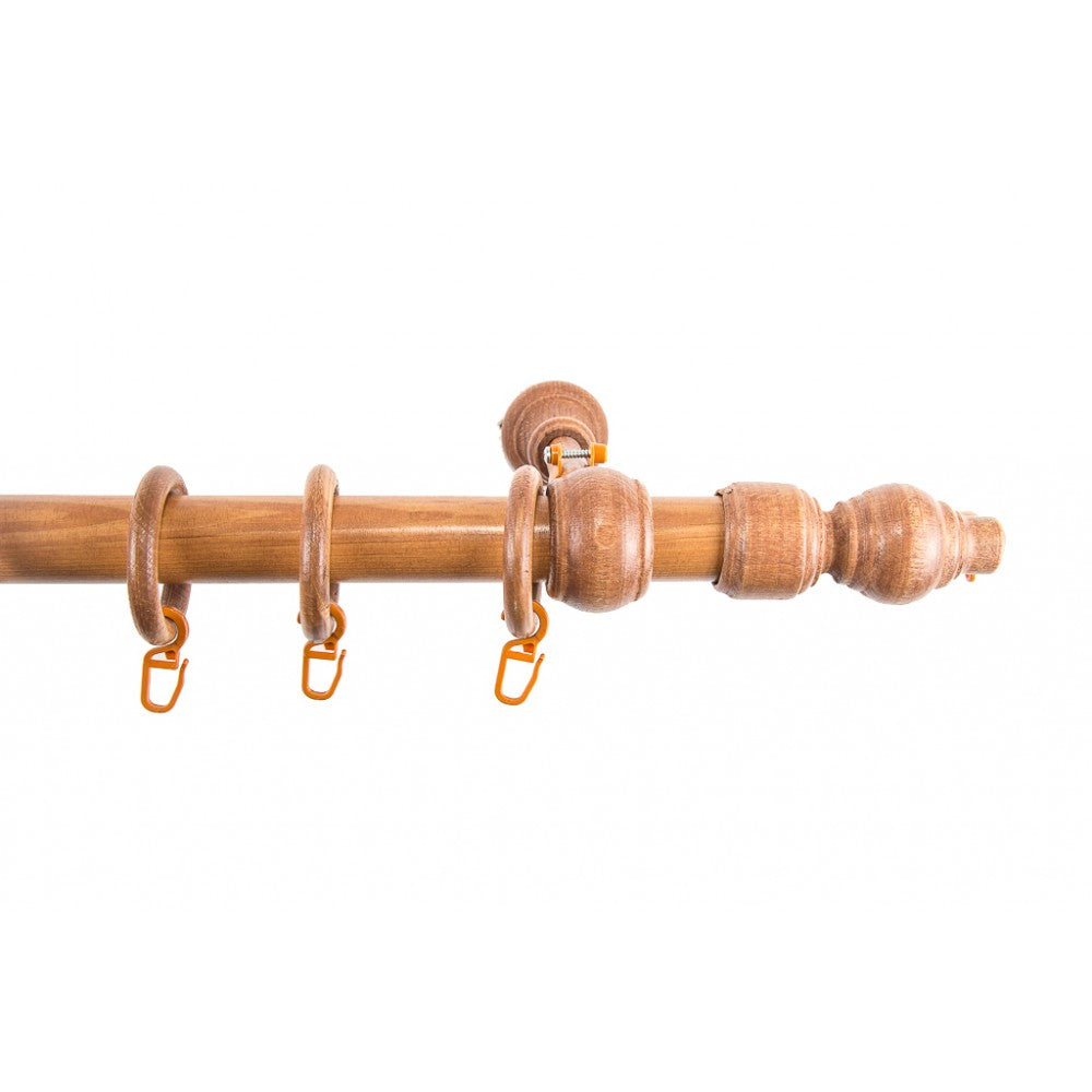 Galerie metal infoliat Filigrano, imitatie cires, 160 cm - KIT COMPLET