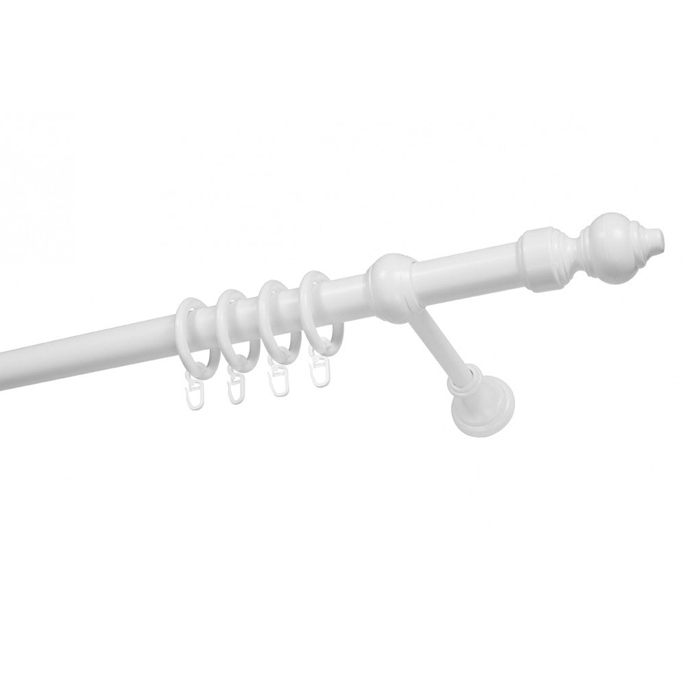 Galerie metal infoliat Filigrano, culoare alb, 300 cm - KIT COMPLET
