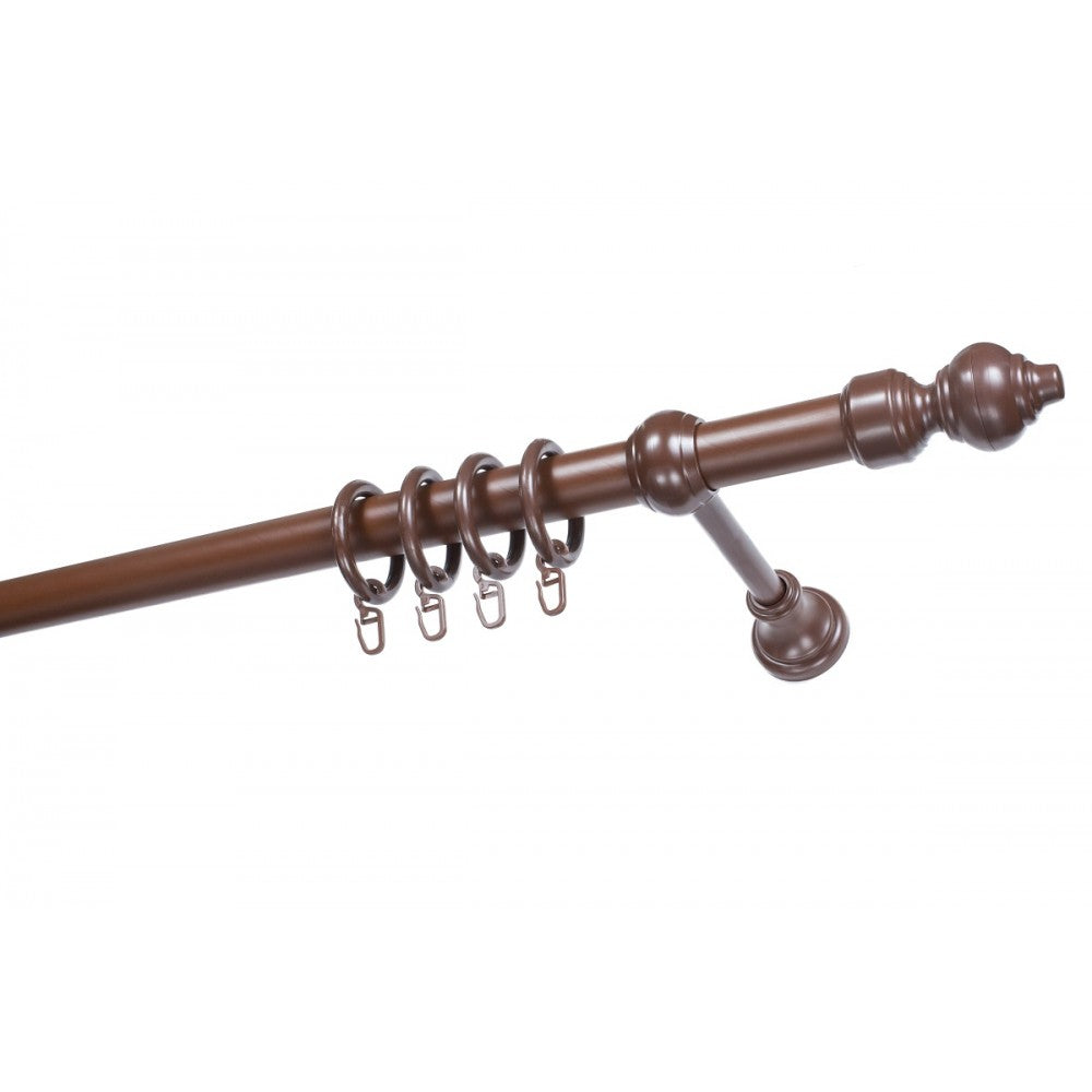 Galerie metal infoliat Filigrano, culoare maro, 140 cm - KIT COMPLET