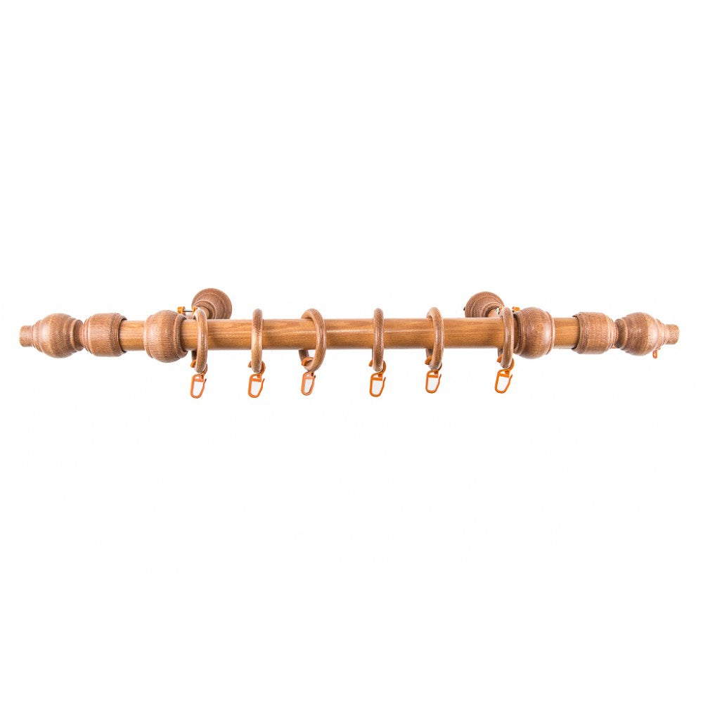 Galerie metal infoliat Filigrano, imitatie cires, 220 cm - KIT COMPLET