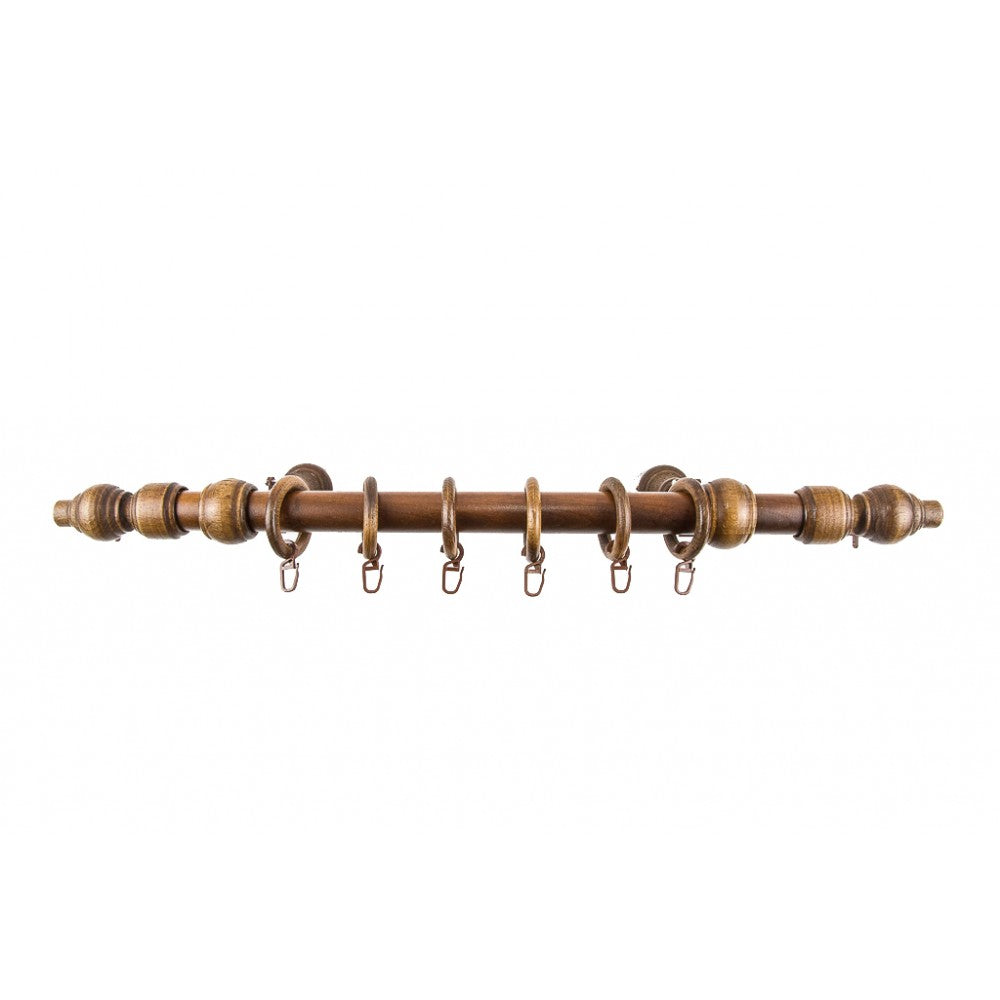 Galerie metal infoliat Filigrano, imitatie nuc, 160 cm - KIT COMPLET