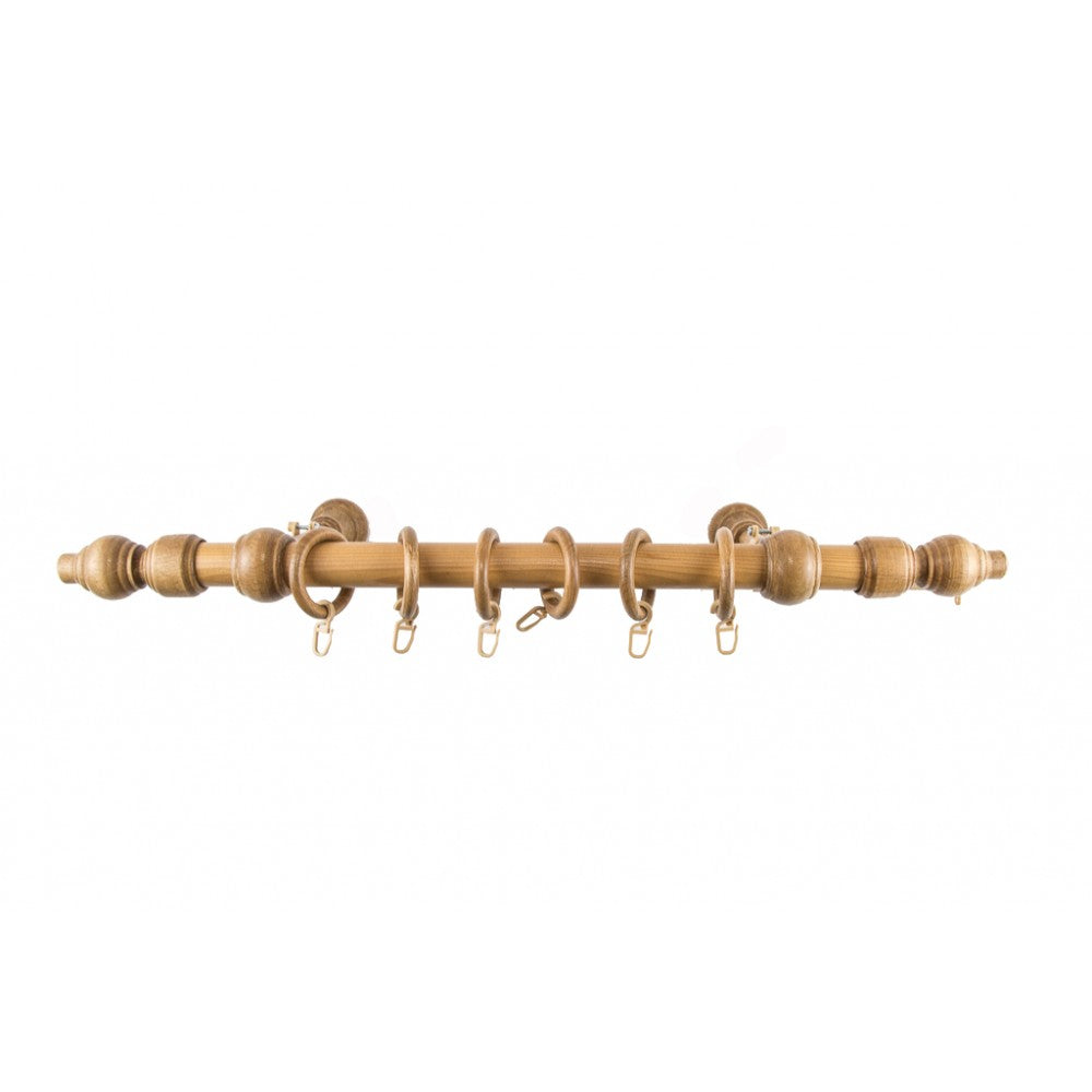 Galerie metal infoliat Filigrano, imitatie stejar, 140 cm - KIT COMPLET