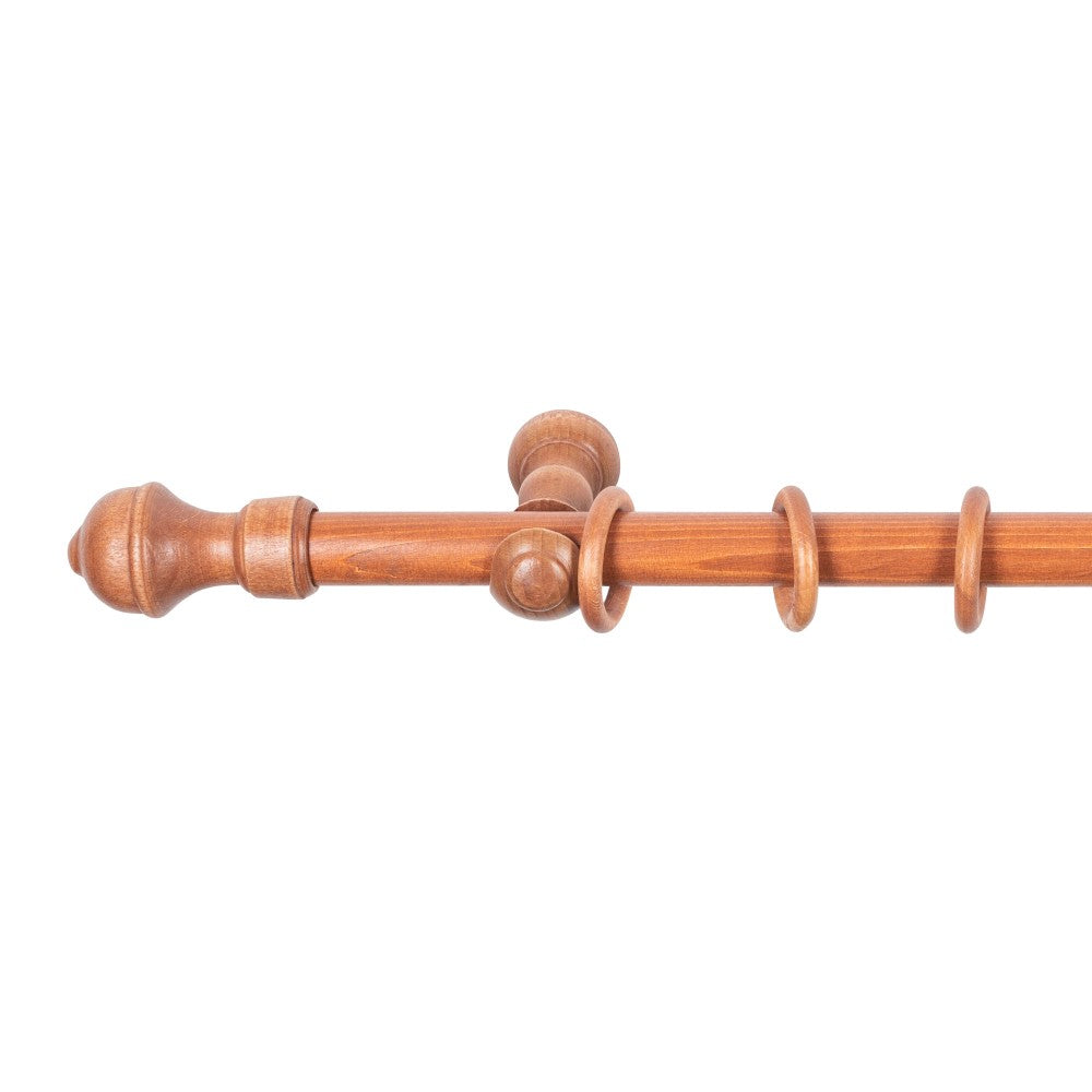 Galerie simpla lemn masiv Ares, consola clasica, nuanta cires, 220 cm - KIT COMPLET