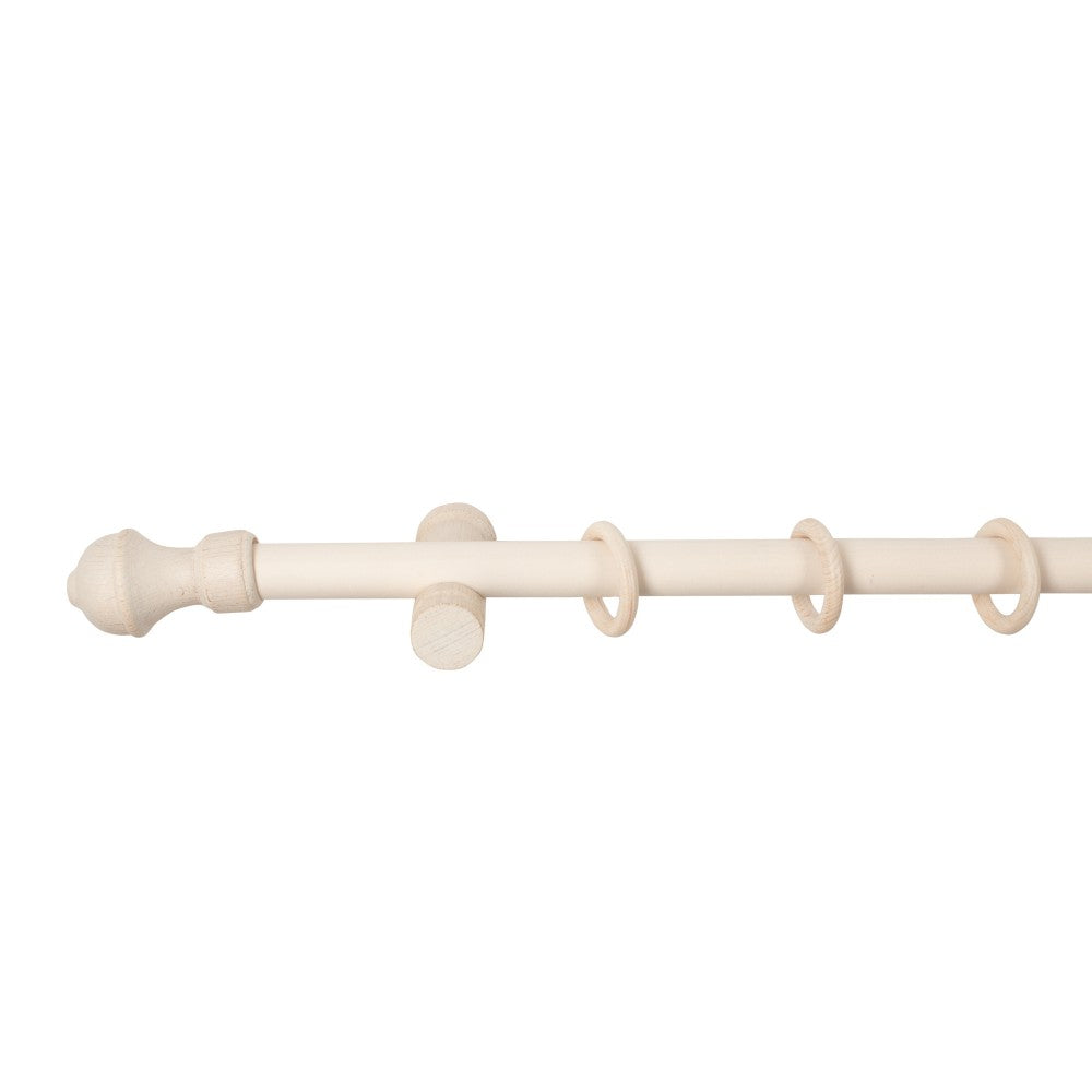 Galerie simpla lemn masiv Ares, consola moderna, nuanta alb-antic, 200 cm - KIT COMPLET