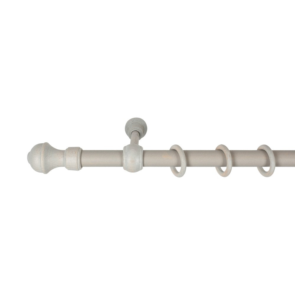 Galerie simpla lemn masiv Ares, consola standard, nuanta gri-antic, 360 cm - KIT COMPLET