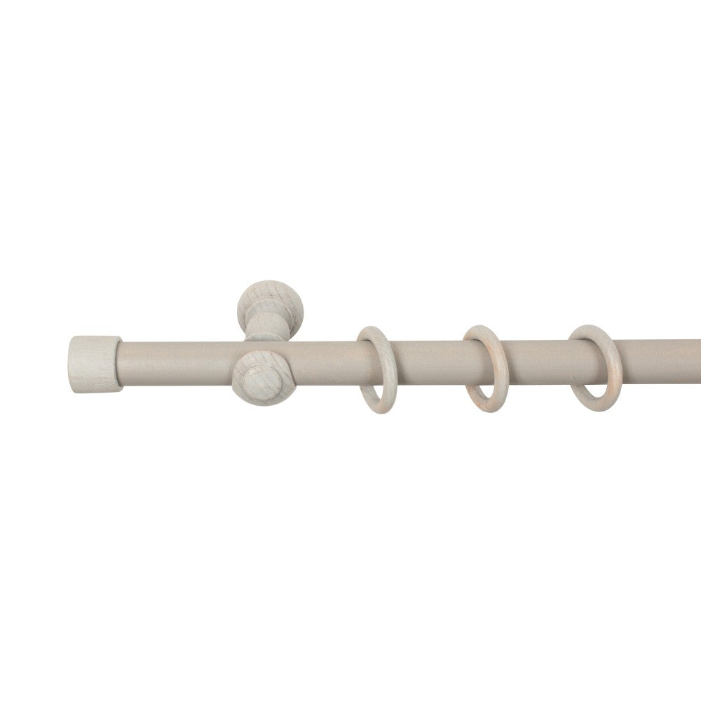 Galerie simpla lemn masiv Cafiro, consola clasica, nuanta gri-antic, 140 cm - KIT COMPLET