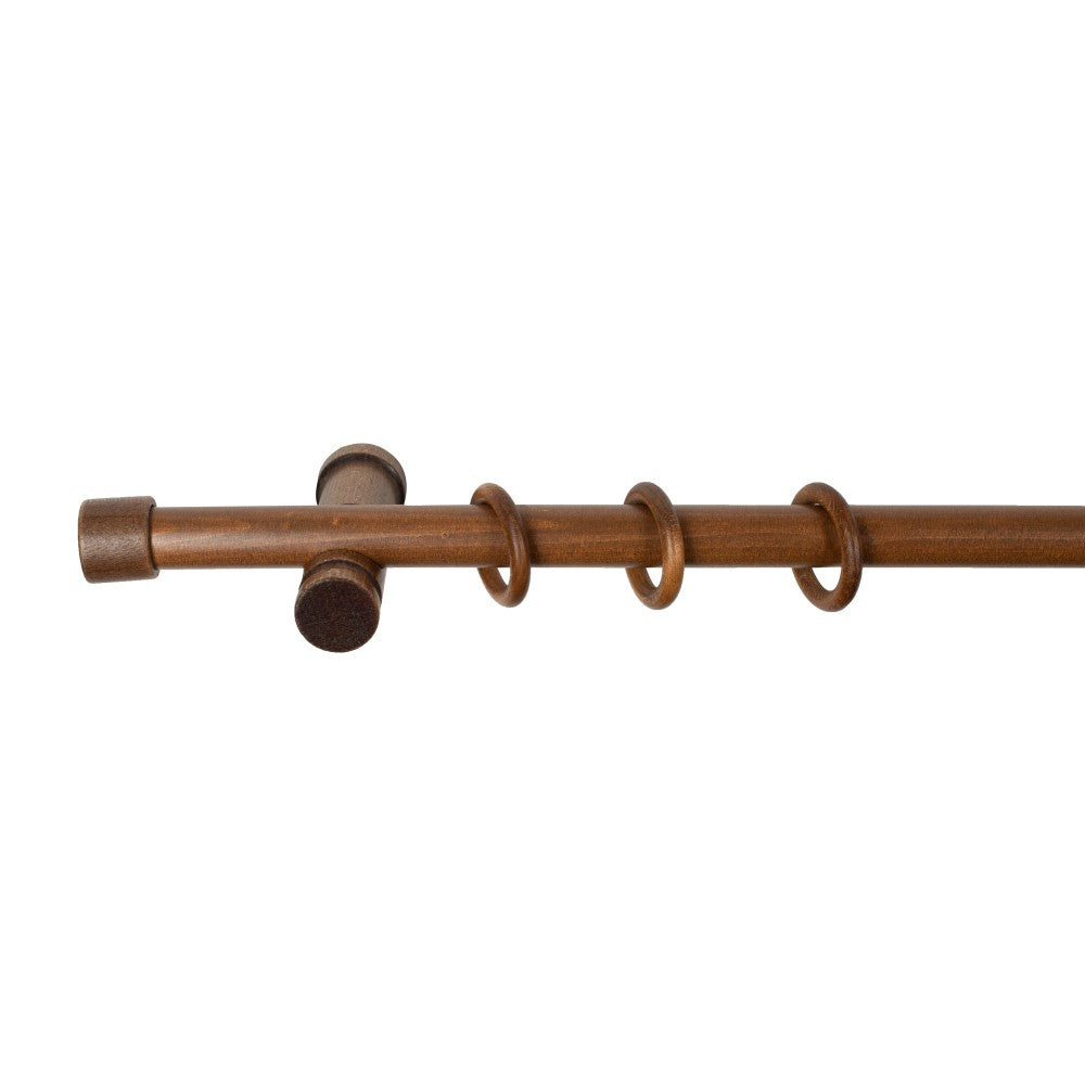 Galerie simpla lemn masiv Cafiro, consola moderna, nuanta nuc, 360 cm - KIT COMPLET