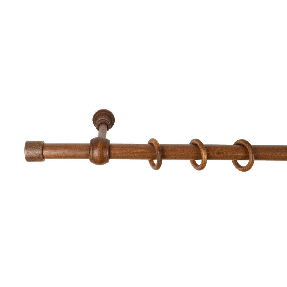 Galerie simpla lemn masiv Cafiro, consola standard, nuanta nuc, 300 cm - KIT COMPLET
