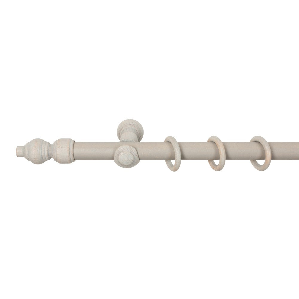 Galerie simpla lemn masiv Filigrano, consola clasica, nuanta gri-antic, 320 cm - KIT COMPLET