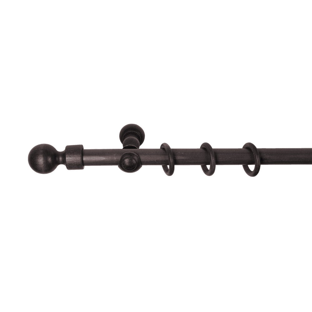 Galerie simpla lemn masiv Giro, consola clasica, nuanta wenge, 120 cm - KIT COMPLET