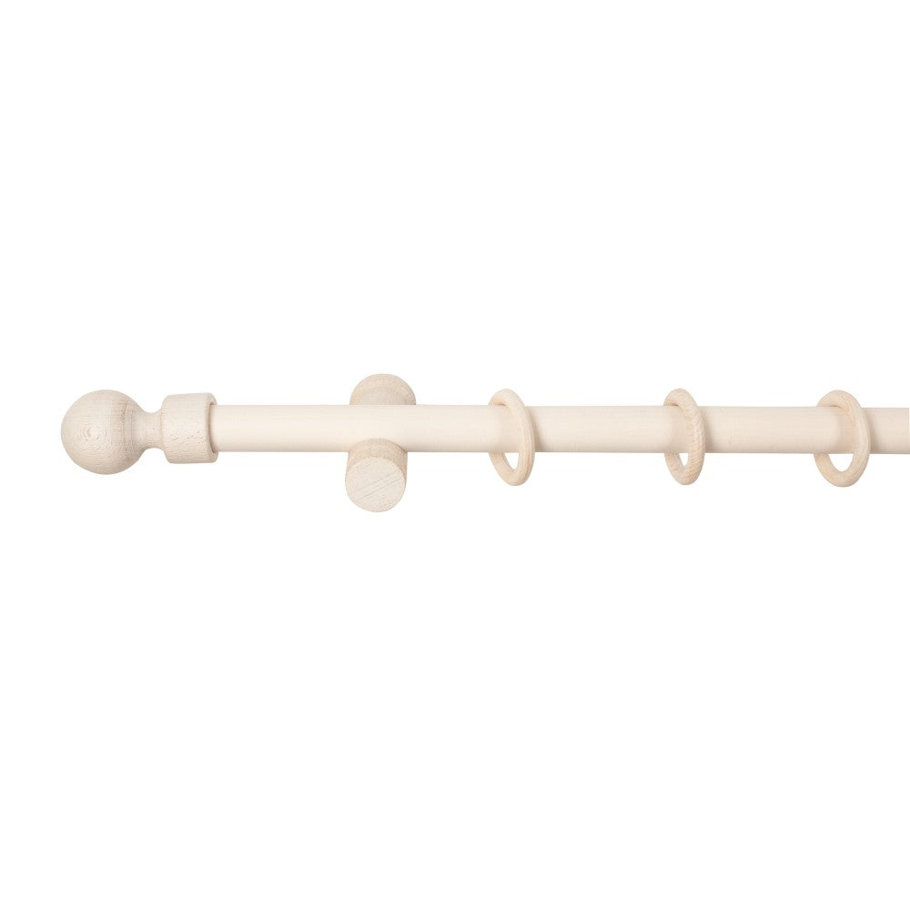 Galerie simpla lemn masiv Giro, consola moderna, nuanta alb-antic, 220 cm - KIT COMPLET