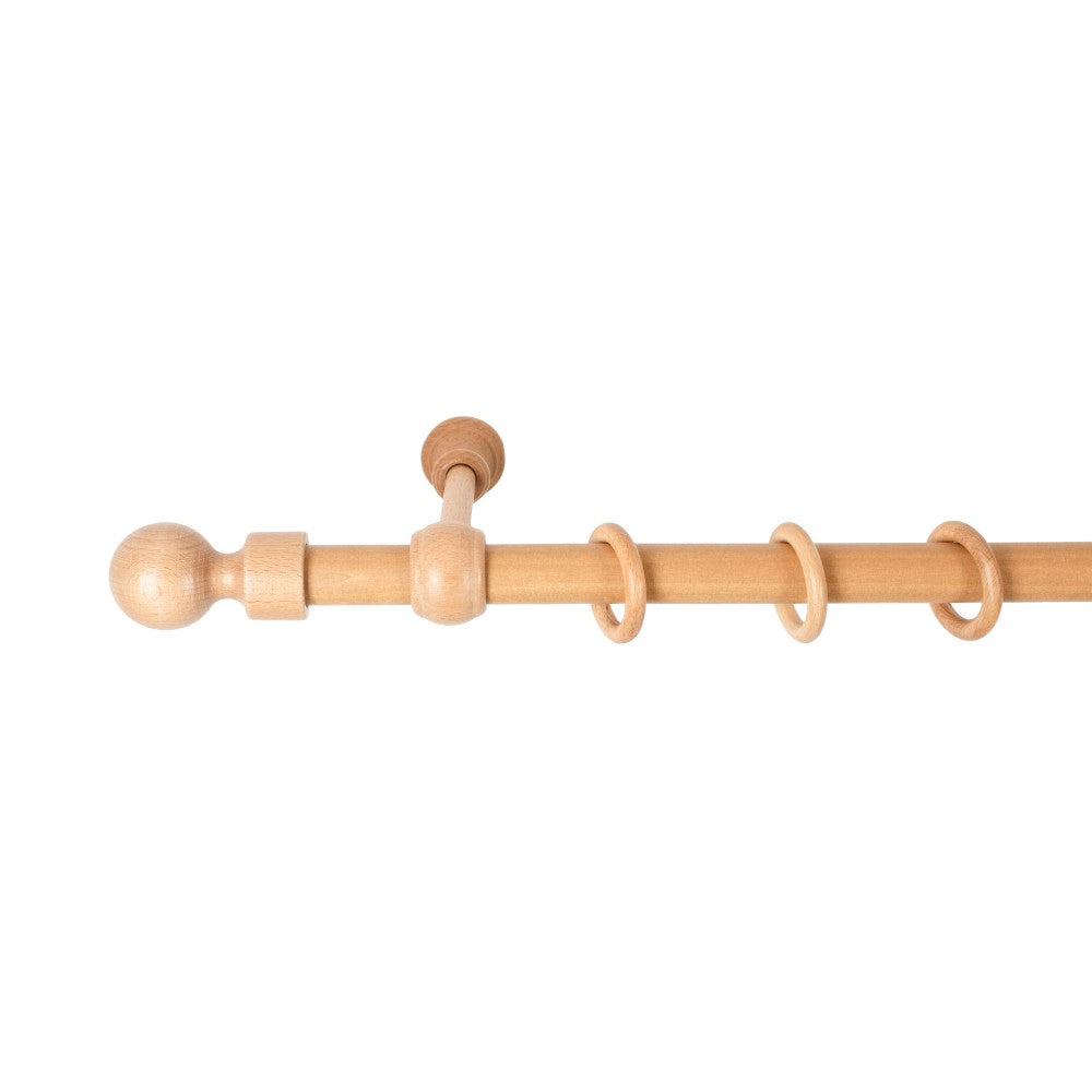 Galerie simpla lemn masiv Giro, consola standard, nuanta stejar, 140 cm - KIT COMPLET