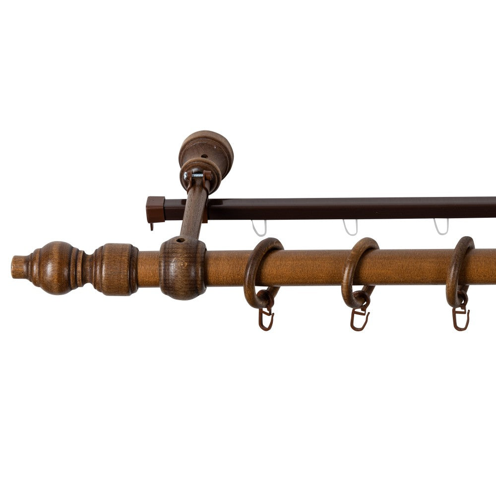 Galerie metal infoliat Filigrano, imitatie nuc, 220 cm - SINA U INCLUSA