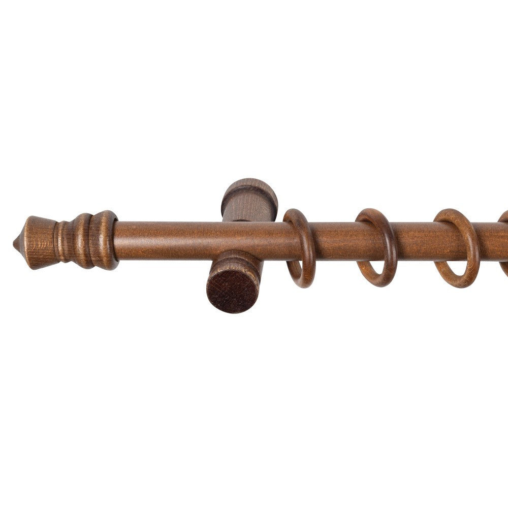 Galerie simpla lemn masiv King, consola moderna, nuanta nuc, 280 cm - KIT COMPLET