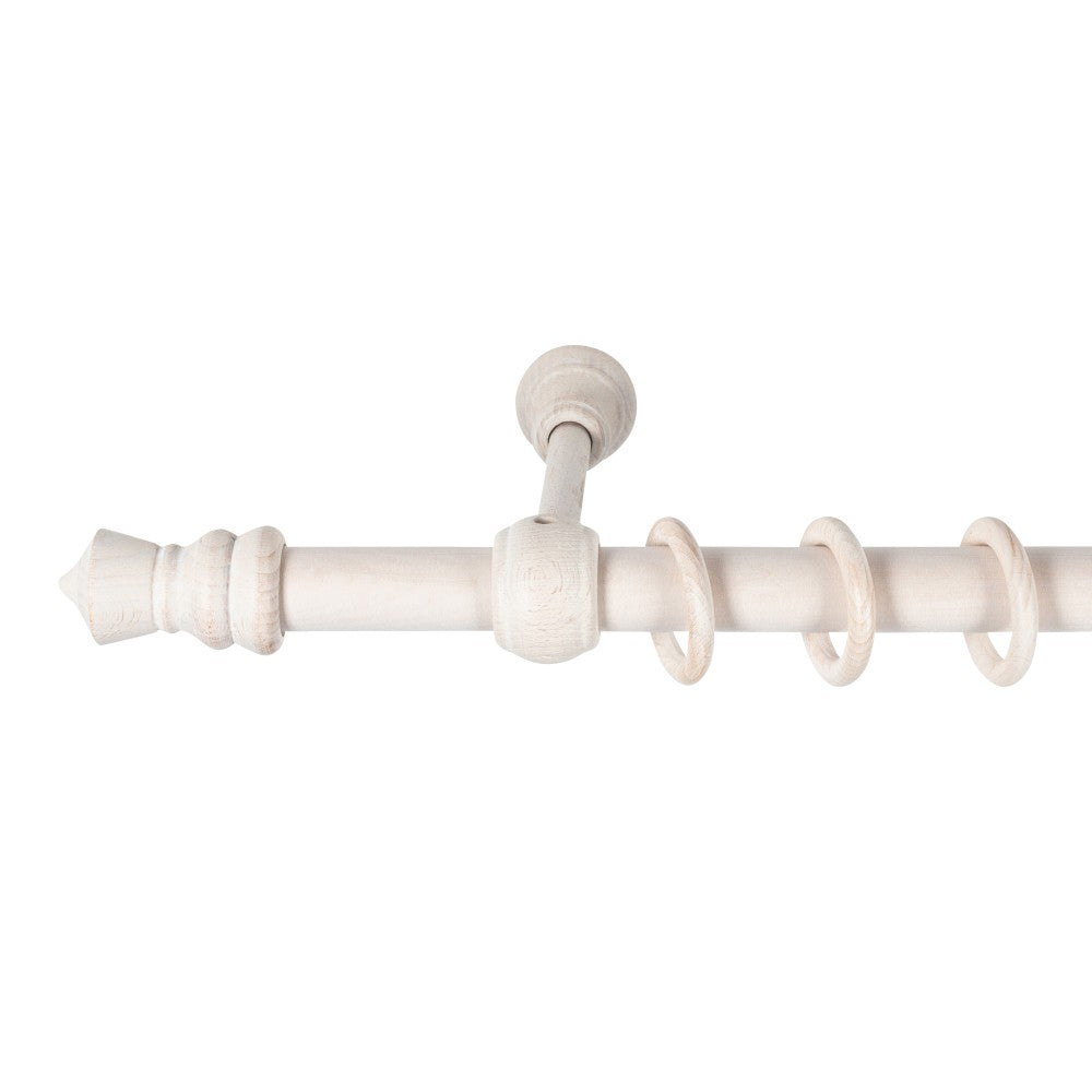 Galerie simpla lemn masiv King, consola standard, nuanta alb-antic, 220 cm - KIT COMPLET