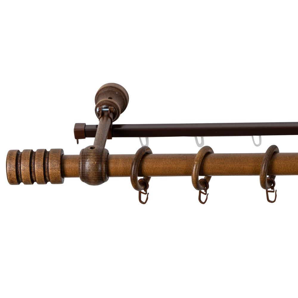 Galerie simpla lemn masiv Pisa, nuanta nuc, 220 cm - SINA U INCLUSA
