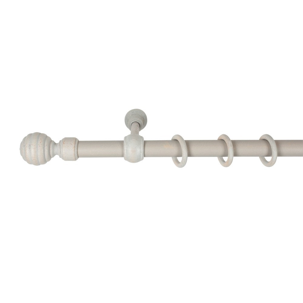 Galerie simpla lemn masiv Regal, consola standard, nuanta gri-antic, 240 cm - KIT COMPLET