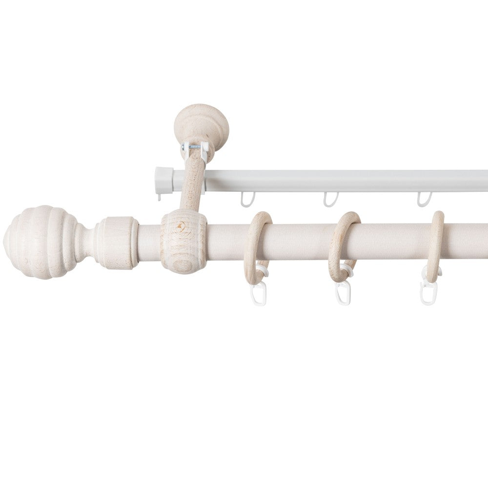 Simple gallery, solid wood, Regal, antique white shade, 180 cm - U-RAIL INCLUDED