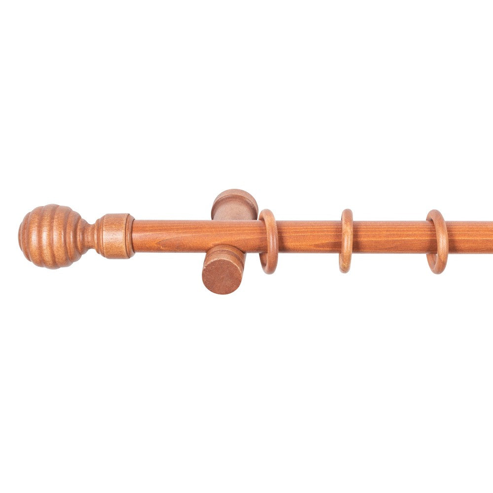Galerie simpla lemn masiv Regal, consola moderna, nuanta cires, 400 cm - KIT COMPLET