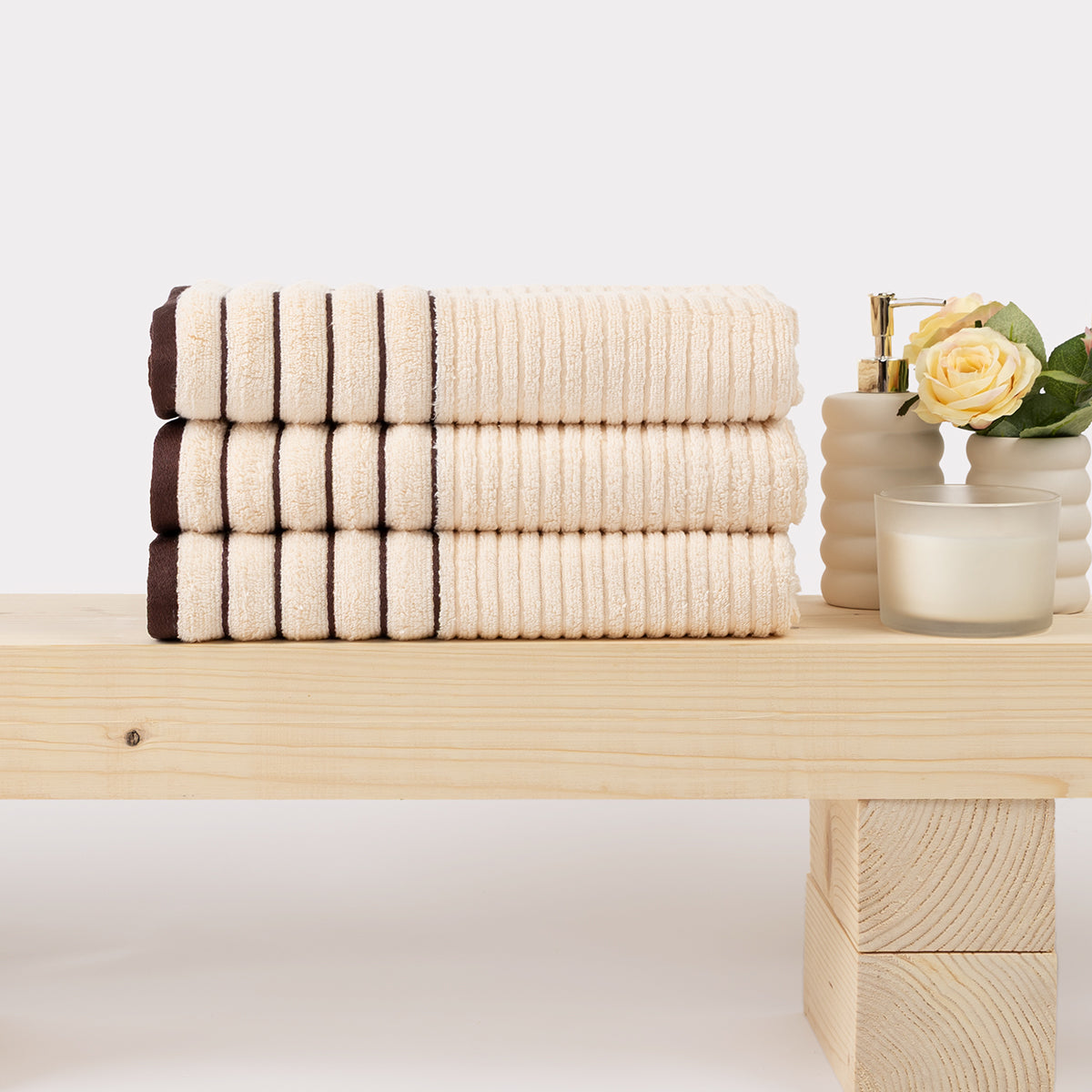 Prosop de baie calitativ HAVANA ecru 30/50 cm 100% bumbac