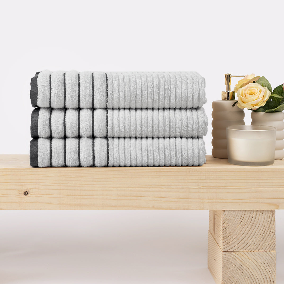 Prosop de baie calitativ HAVANA gri 70/140 cm 100% bumbac