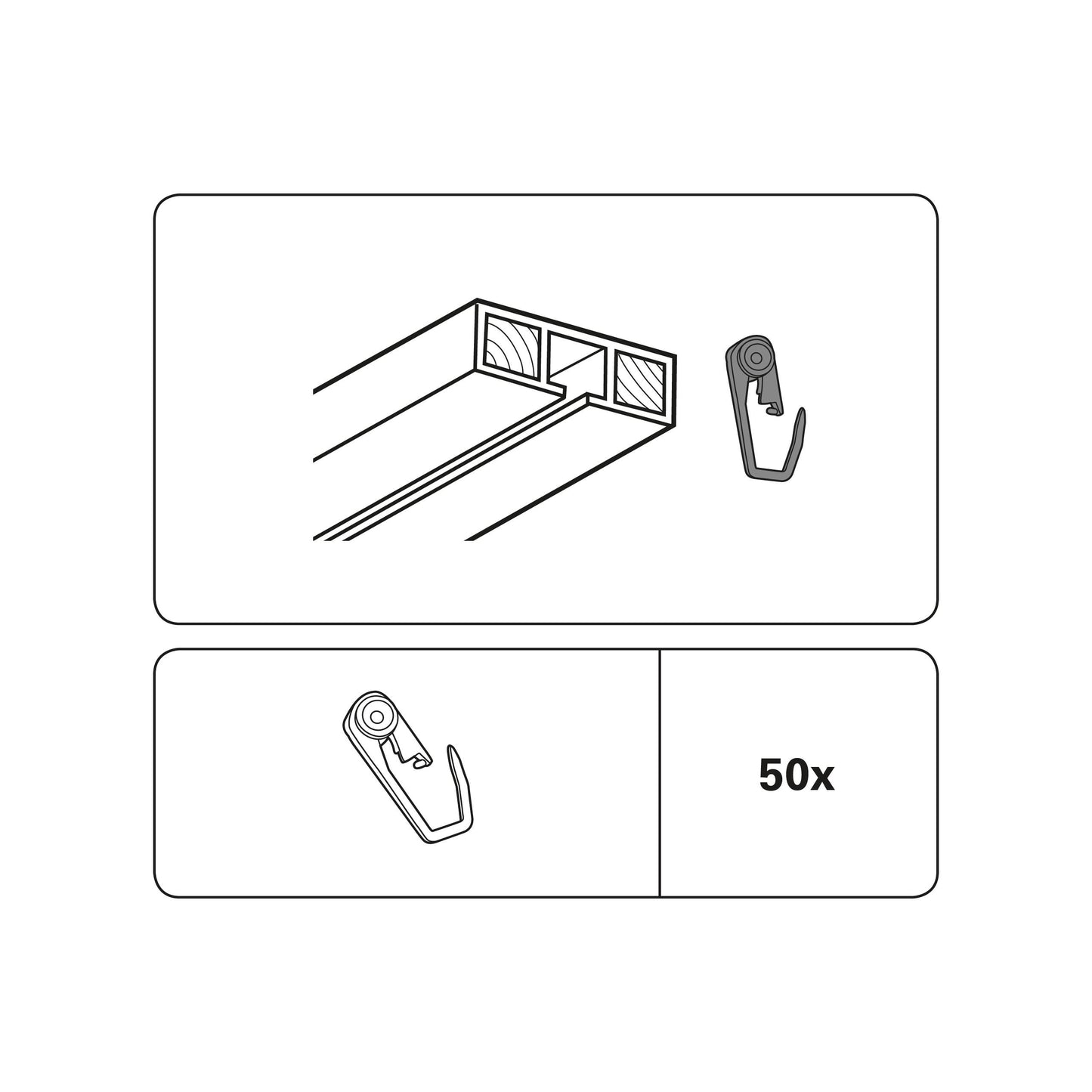 Călăreți UV-resistant pt. șine GK